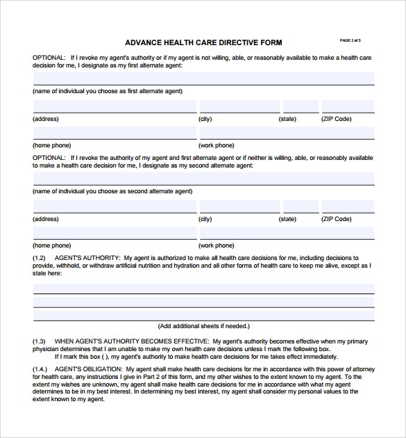 medical-advance-directive-form-sample-templates-sample-templates